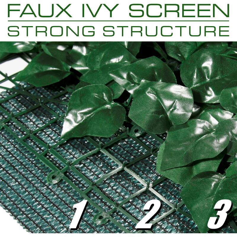 ColourTreeUSA 36" x 192" Artificial Hedges Faux Ivy Leaf Vines Indoor
